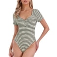 thumbnail image 1 of DARING DIVA Women's Spring Summer Ruched Fitted Tops X-Small Black, 1 of 6