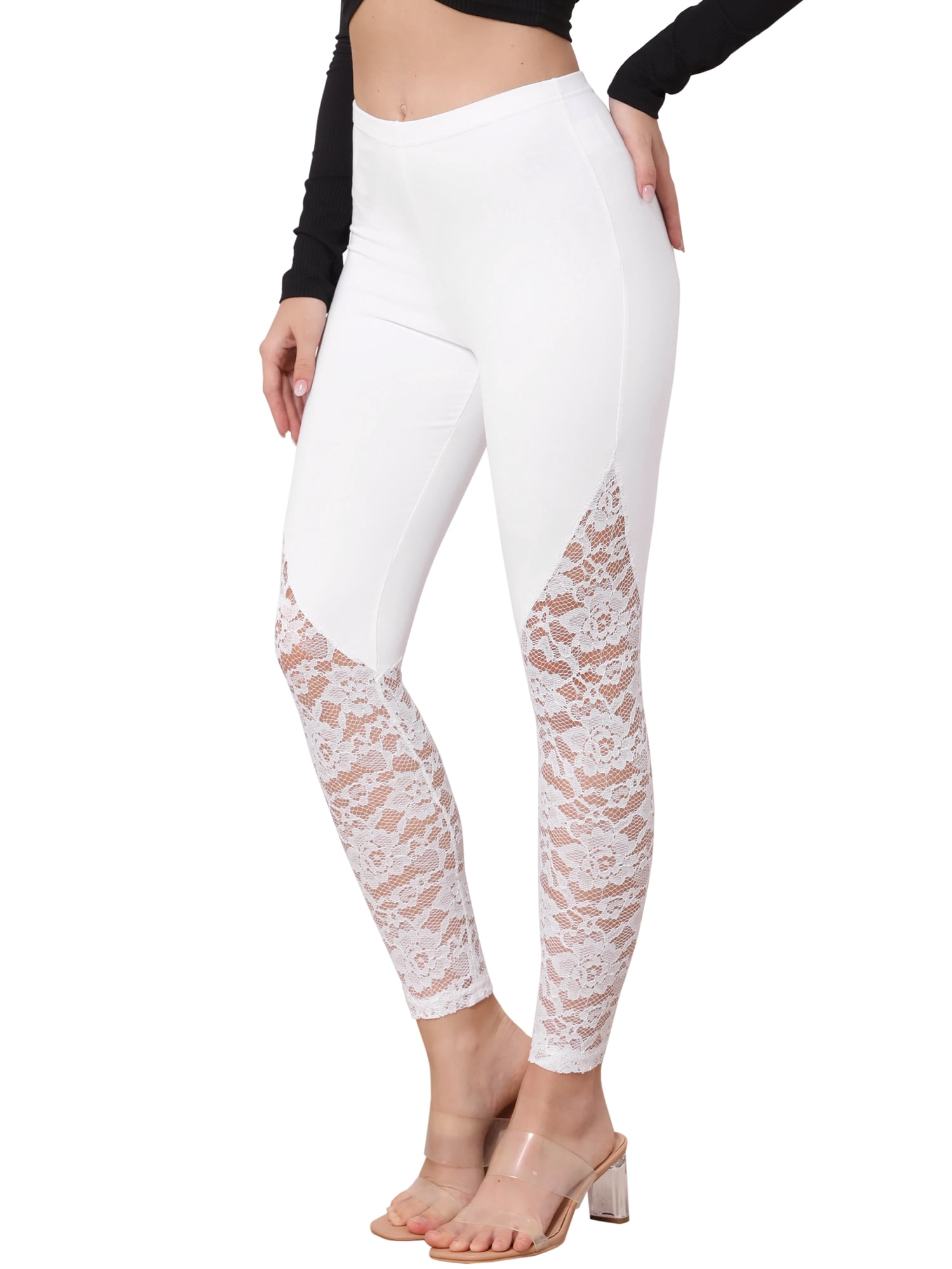 DARING DIVA Women's Stretchy Slim Fit Skinny Pants Trousers Small White