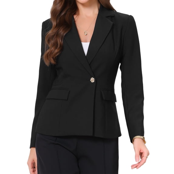 DARING DIVA Women's Stylish Office Suit Jackets Blazers XS Black