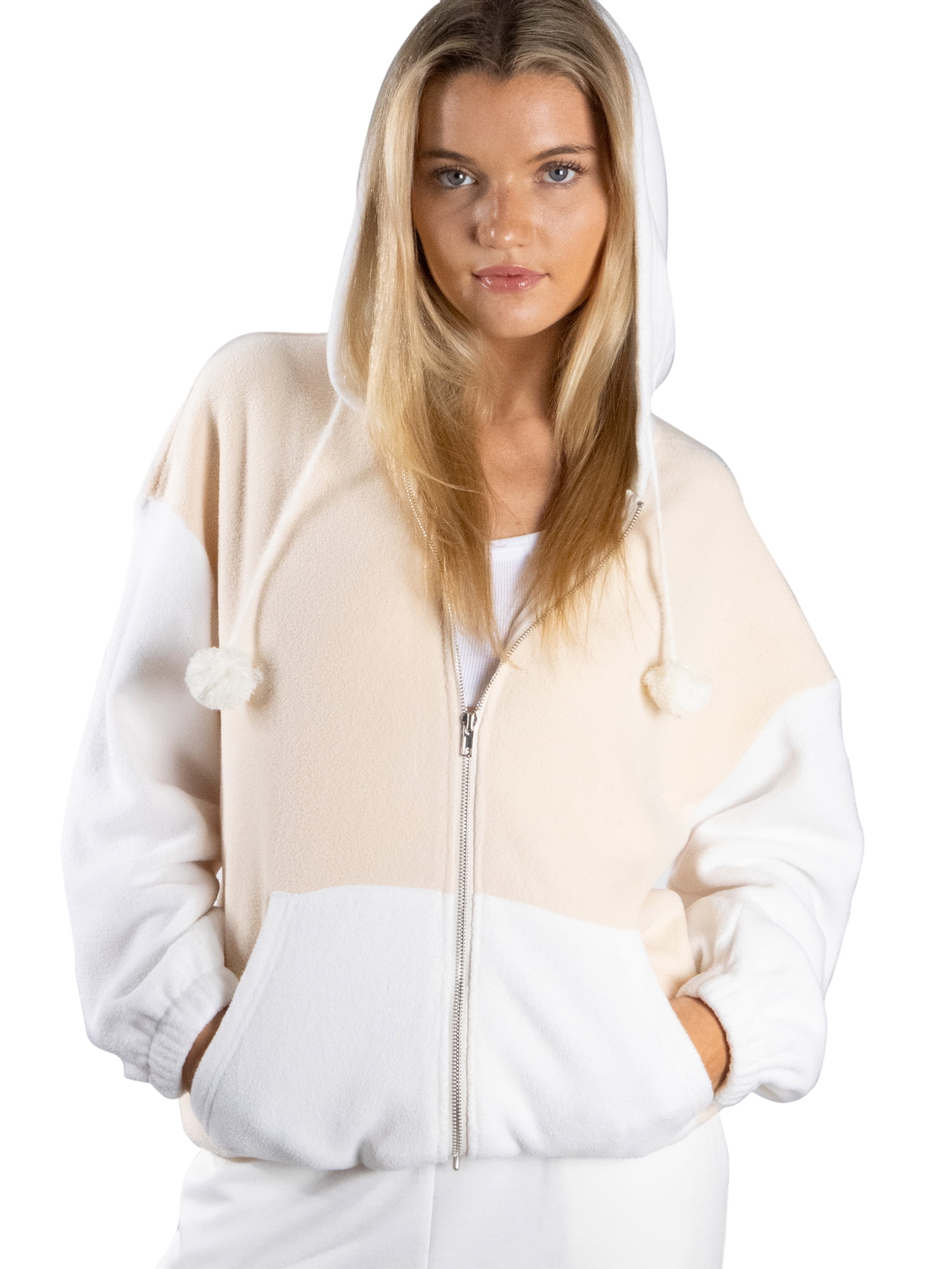 DARING DIVA Women's Stylish Oversized Pom Pom Hoodie for Casual Wear S Light Yellow
