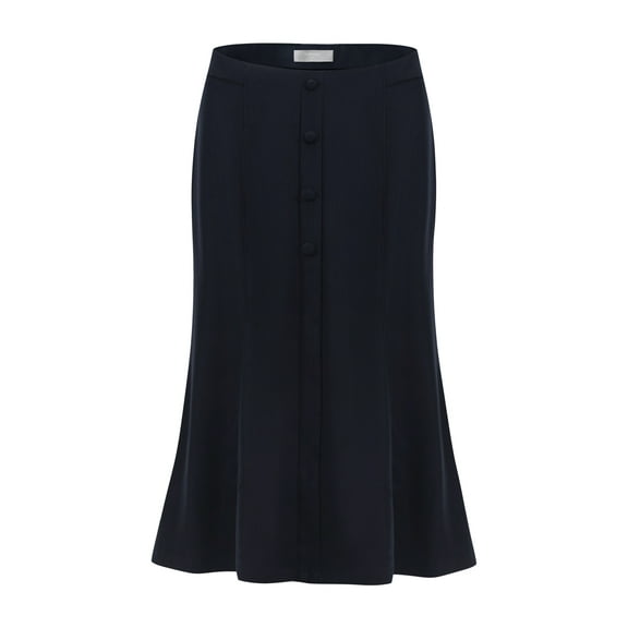 DARING DIVA Women's Summer Flare Trendy Casual Fishtail Midi Skirts L