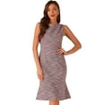 thumbnail image 1 of DARING DIVA Women's Summer Sleeveless Elegant Plaid Bodycon Dresses L Wine Red, 1 of 6