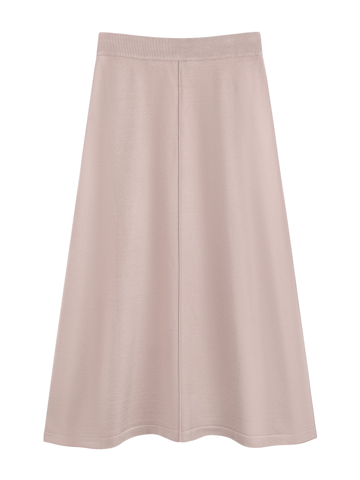 DARING DIVA Women's Sweater A Line Elastic High Waist Stretchy Midi Skirt X-Large Khaki