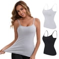 thumbnail image 1 of DARING DIVA Women's Modal U Back Cami Tank Top 3-Pack XXL Gray, Black, 1 of 5