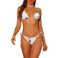 thumbnail image 1 of DARING DIVA Women's Tie Dye Halter Bathing Suits Bikini Sets, 2 Pieces Swimwear S White, 1 of 6