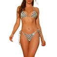 thumbnail image 1 of DARING DIVA Women's Triangle Halter Bikini Sets, 2 Pieces Bathing Suits M Green, 1 of 6