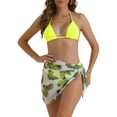 thumbnail image 1 of DARING DIVA Women's Triangle Halter Bikini Sets Large Yellow, 1 of 6