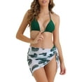 thumbnail image 1 of DARING DIVA Women's Triangle Halter Bikini Sets Small Green, 1 of 6