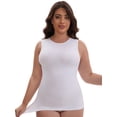 thumbnail image 1 of DARING DIVA Women's Soft Shapewear Tummy Control Tank Top Waist Control L White, 1 of 6