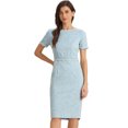 thumbnail image 1 of DARING DIVA Women's Tweed Office Bodycon Pencil Midi Dresses S Blue, 1 of 6
