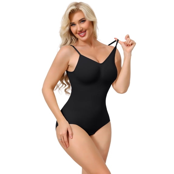 DARING DIVA Women's V Neck Backless Camisole Thong Leotard 3X-Large Black