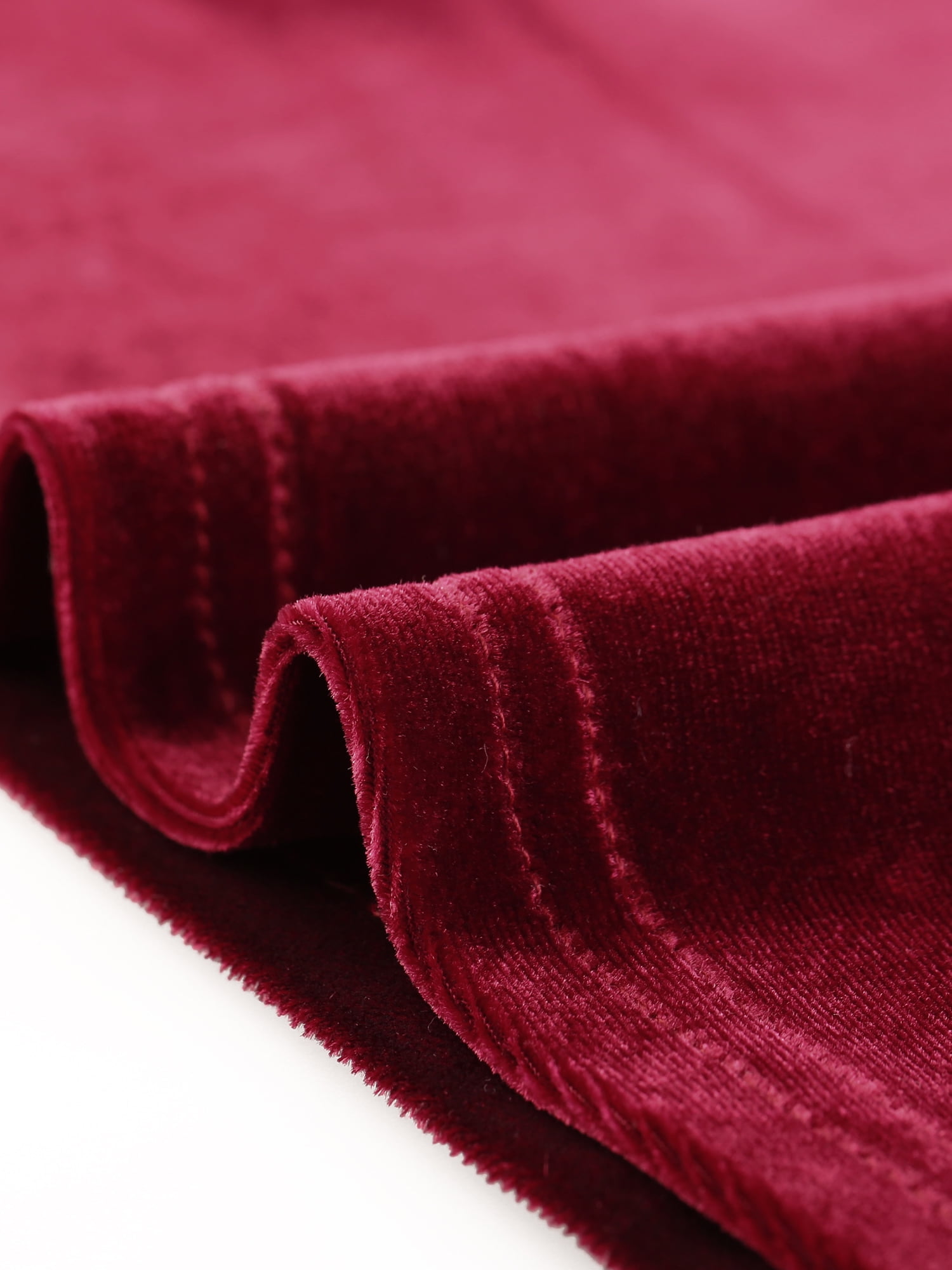 DARING DIVA Women's V Neck Velvet Blouse Flare Casual Top M Burgundy