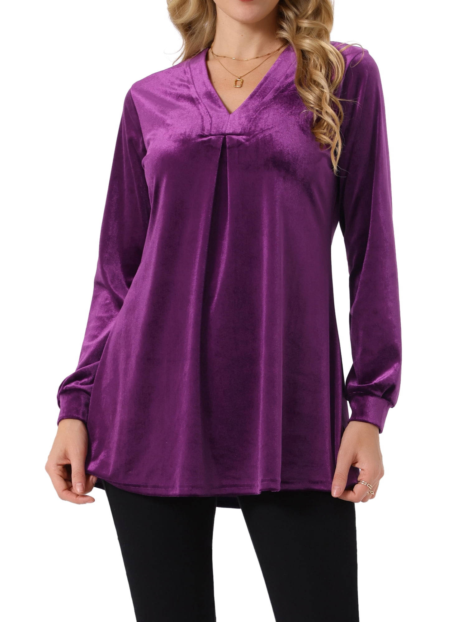 Dalia® | Women'S Blouse With Colorful V-Neck And Ruffle Details
