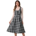thumbnail image 1 of DARING DIVA Women's Vintage Sleeveless A Line Midi Pinafore Dress XS Black, 1 of 6