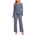 thumbnail image 1 of DARING DIVA Women's Waffle Soft Fall Winter Pajamas Sets XL Blue, 1 of 6