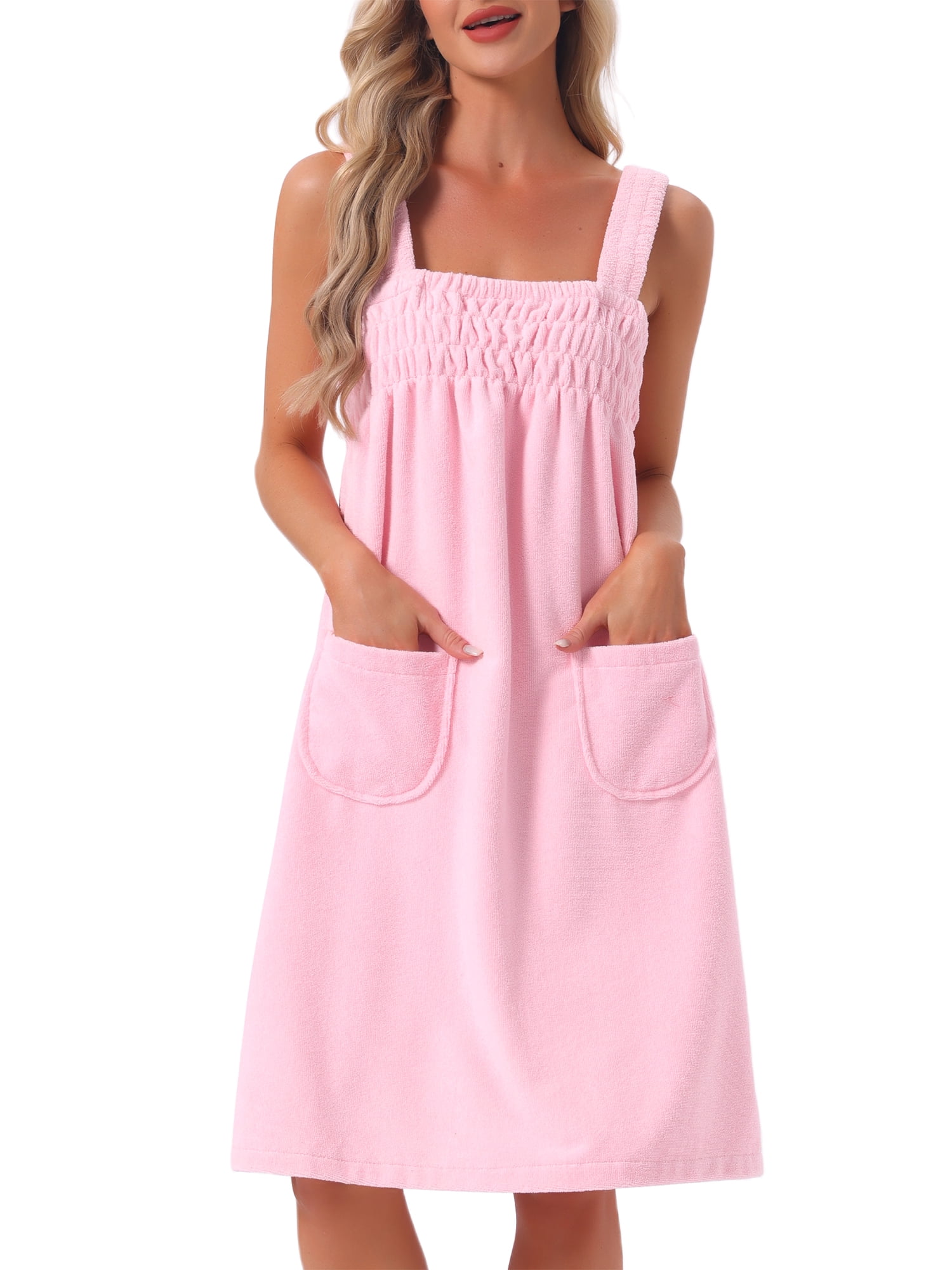DARING DIVA Women's Wearable Bathrobe Spa Towel M Pink