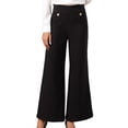 thumbnail image 1 of DARING DIVA Women's Wide Leg Dress Pants High Waisted Casual Trousers X-Small Black, 1 of 6