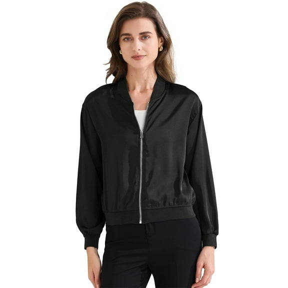 DARING DIVA Zip Up Coat Long Sleeve Outerwear  Lightweight Top XS Black