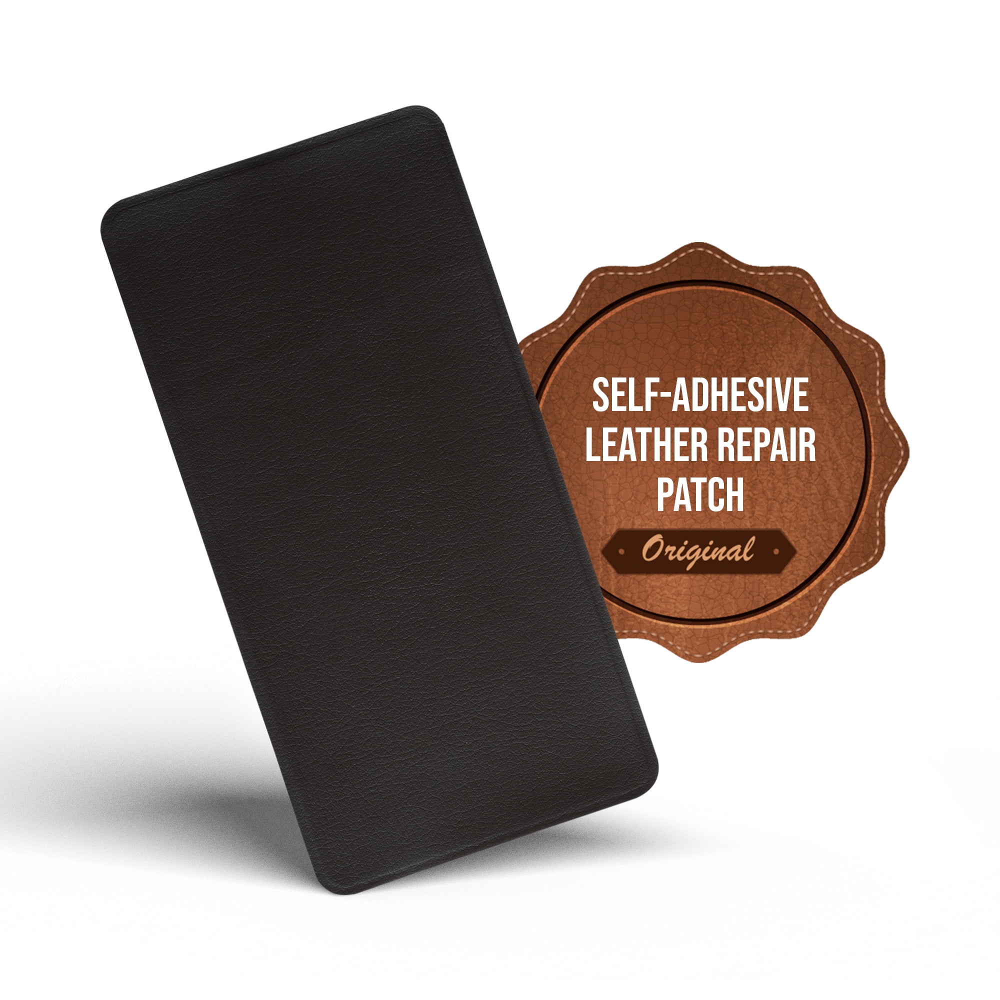 DARK BROWNInstant MastaPlasta Leather Repair Patch, Self-Adhesive Premium Leather Repair Patch for Upholstery. Large 8 x 4 in (20 x 10 cm). Sofa, Car Seat, Bags. Pressed edge for neatest finish.