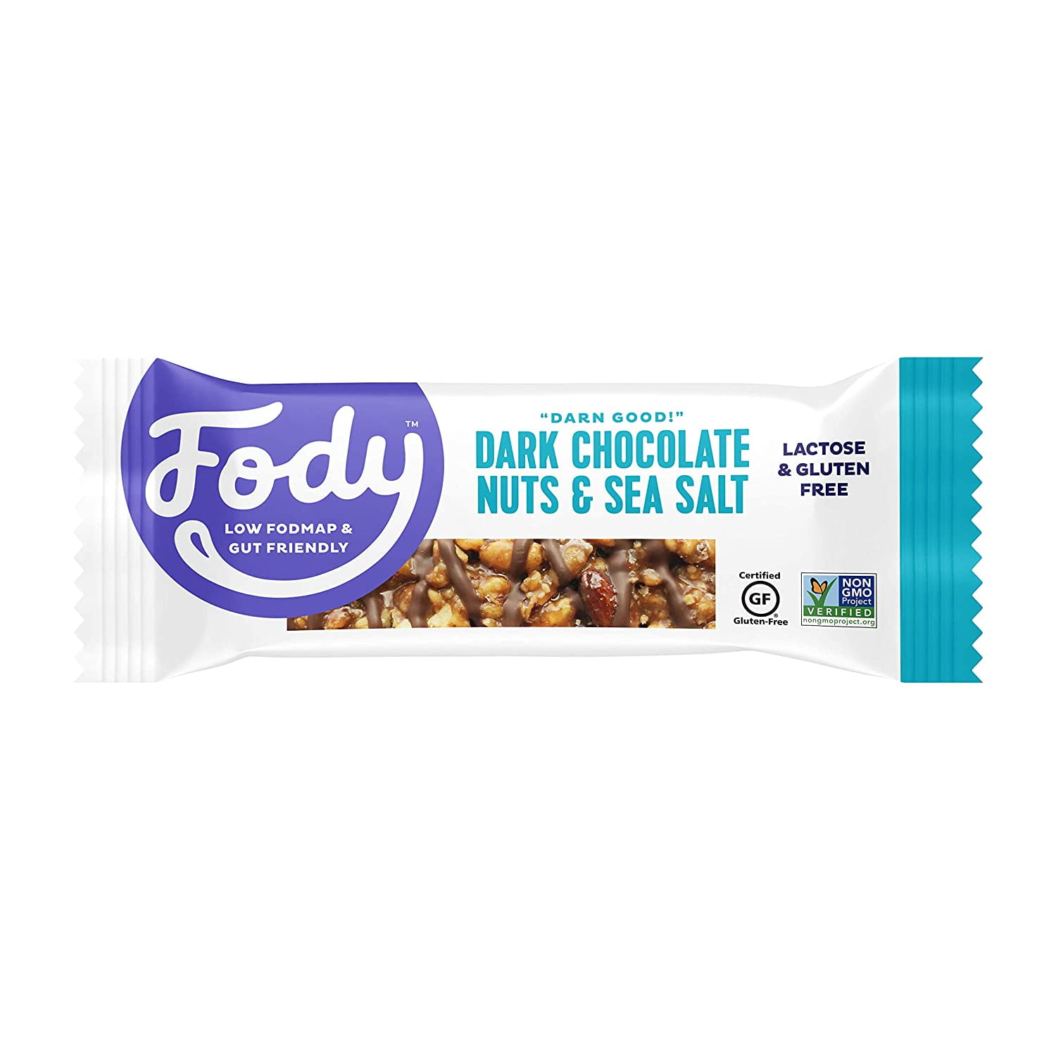 Pack of 12, Fody Dark Chocolate Nuts & Sea Salt Bar, 1.41 oz