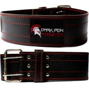 DARK IRON FITNESS - Genuine Leather Pro Weight Lifting Belt with Lower Back Support (MEDIUM 32"-40" (waist size not pant size))