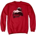thumbnail image 1 of DARK KNIGHT RISES/BANE WASH - ADULT CREWNECK SWEATSHIRT - RED - 2X, 1 of 1