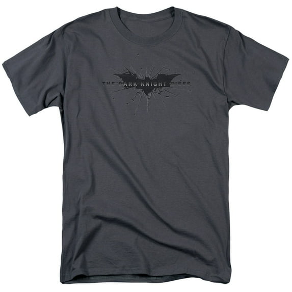 DARK KNIGHT RISES/SCRATCHED LOGO - S/S ADULT 18/1 - CHARCOAL - 3X