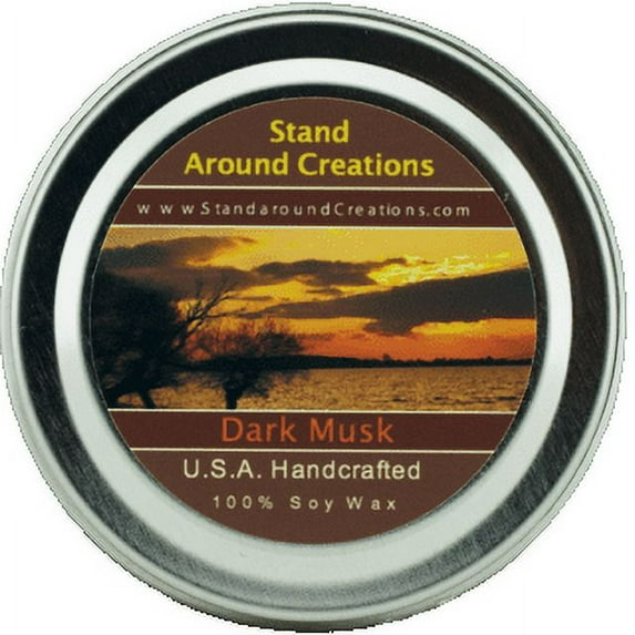 DARK MUSK TIN 4-OZ. ALL NATURAL SOY CANDLE
