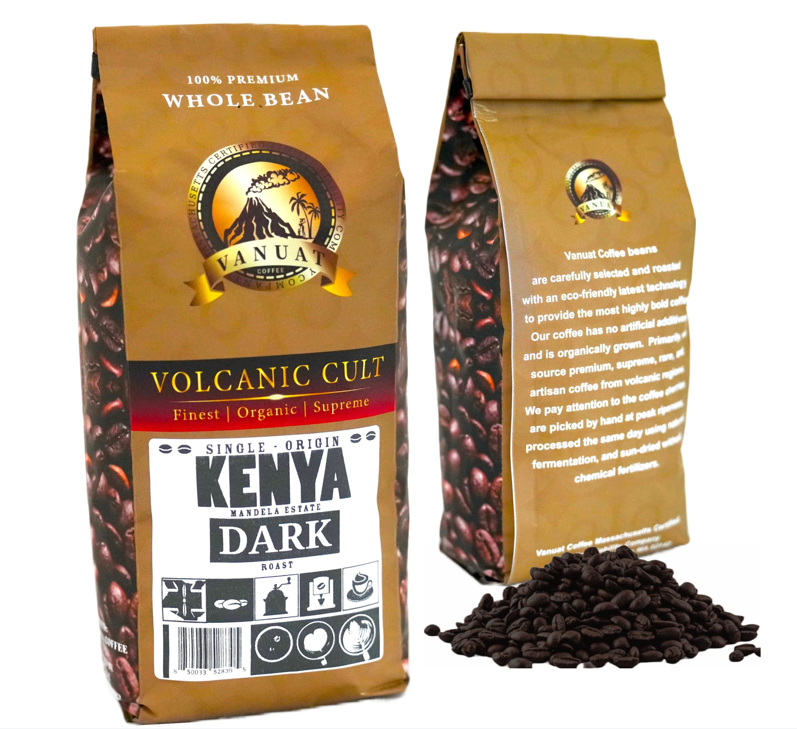 Photo inspiration: Gallery Detail: Dark Roast Vanuat Coffee Whole Bean Volcanic Cult Organic Supreme