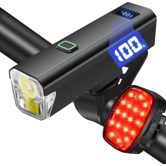 DARKBEAM 6000LM Bike Headlight USB- C Rechargeable, High Lumen Super Bright Light Set for Night Riding, 12+5 Modes Waterproof Bicycle Lights Road, Mountain, Cycling