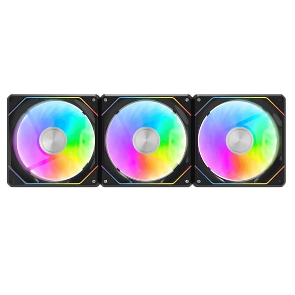 DARKFLASH DF-G24R-BK-3P 3 Pack Reverse fan, Black