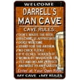 thumbnail image 1 of DARRELL'S Man Cave Rules Rusty Sign Garage Decor 12 x 18 Matte Finish Metal 112180051387, 1 of 1