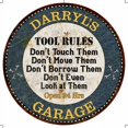 thumbnail image 1 of DARRYL'S Garage Rules 14" Round Metal Sign Garage Wall Decor 100140015264, 1 of 1