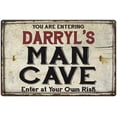 thumbnail image 1 of DARRYL'S Man Cave Sign Rustic 8 x 12 Matte Finish Metal 108120035235, 1 of 1