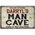thumbnail image 1 of DARRYL'S Man Cave Sign Rustic Garage Decor Gift 12x18 Metal 112180035235, 1 of 1