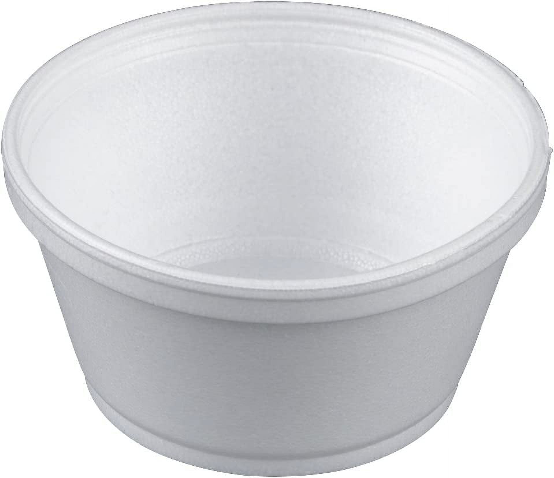 Foak Container DART 8SJ20 8 oz Squat Foam Container (Case of 1000) White - Walmart.com