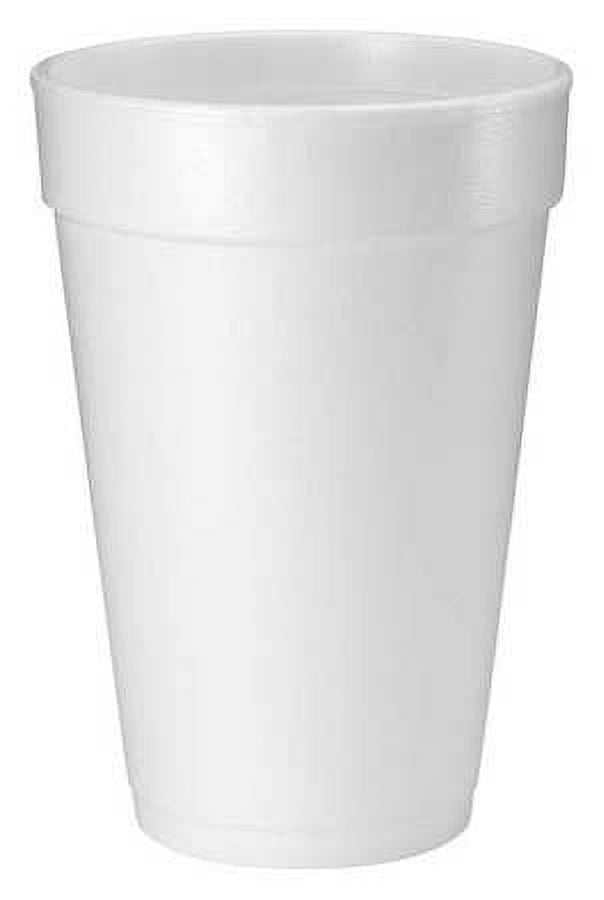  Concession Essentials 16 oz White Foam Cups with Merry