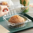 thumbnail image 1 of DART Solo Model # C57PST1| 6" X 5 13/16" X3" ClearSeal Hinged Lid Plastic Container Use for Take-out/ to-Go Food, Sandwiches, Cake, Salad (500Ct), 1 of 6