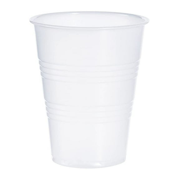 DART Y9 9 oz Trans Ribbed Wall PS Cup (Case of 2500)