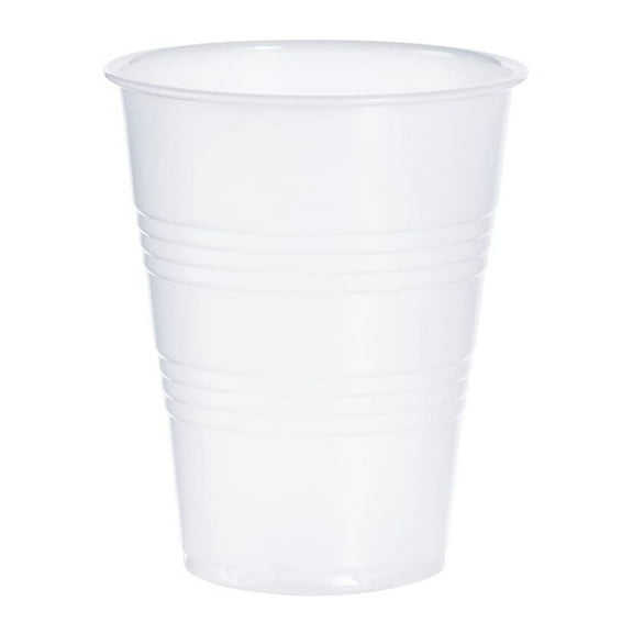 DART Y9 9 oz Trans Ribbed Wall PS Cup (Case of 2500)