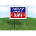 thumbnail image 1 of DARWIN THANK YOU SERVICE 18 in x 24 in Yard Sign Road Sign with Stand, 1 of 4