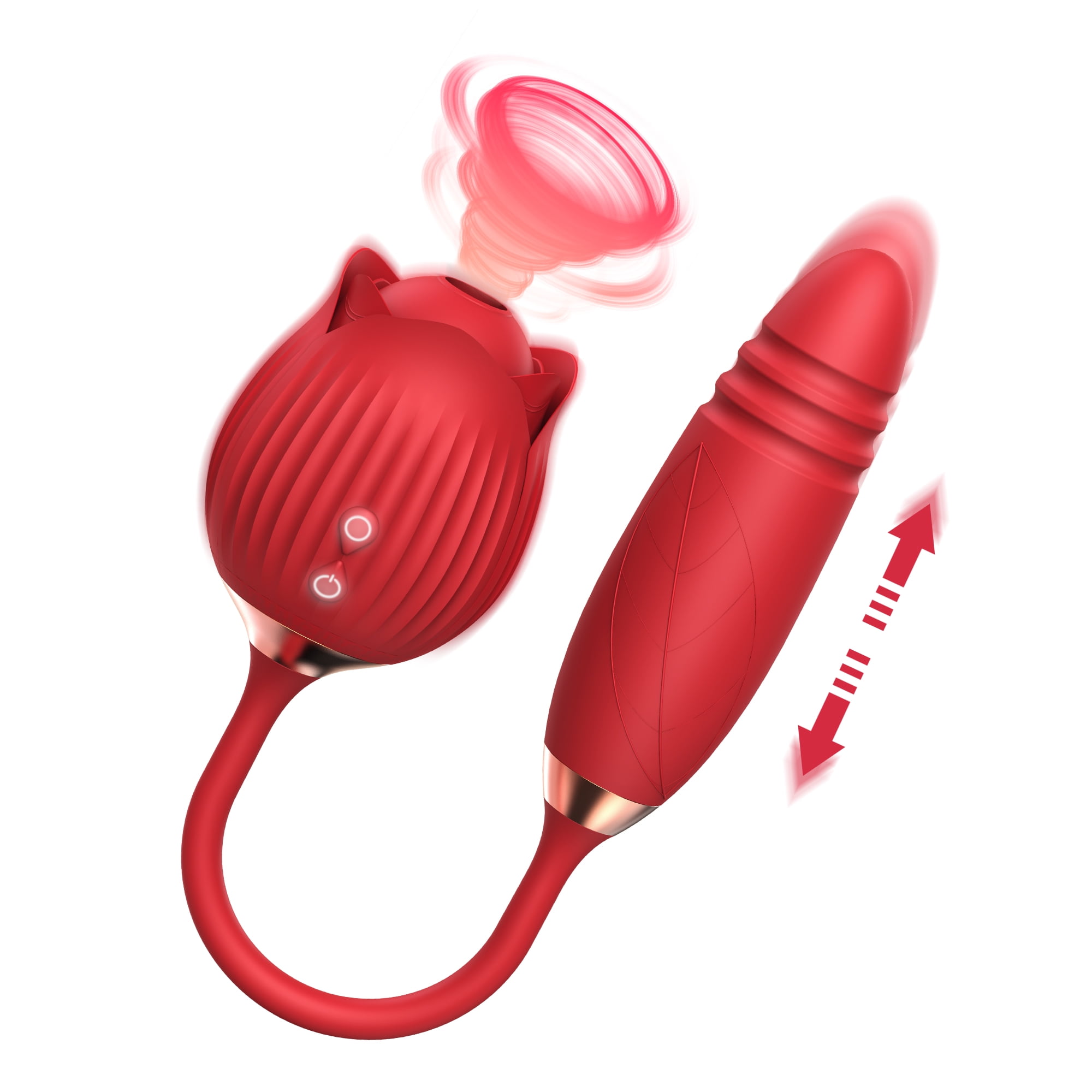 DARZU Rose Toy Vibrator for Women, G Spot Adult Sex Toys with Vibrating Egg 