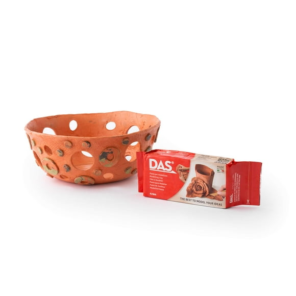 DAS Air-Hardening Modeling Clay - Terra Cotta Clay 2.2lb Block - Pliable Air Clay for Sculpting and Coating - Easy to Use Air Dry Modeling Clay - Molding Clay for Sculpting and More RDD5
