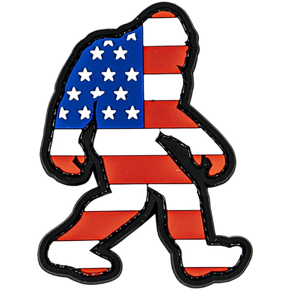 Merica Life Bigfoot US Flag PVC Morale Patch