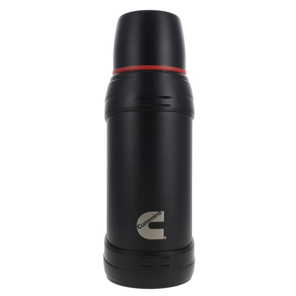 Cummins Large 2-Liter Stainless Steel Insulated Water Bottle 67-Ounce Vacuum-Insulated Thermal-Black and Red CMNTHERMOSBK