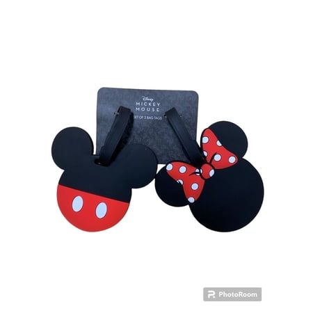 Mickey and Minnie Mouse 2 Pack Luggage Tags
