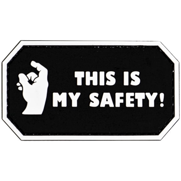 Merica Life This is My Safety PVC Patch, Black, 3 x 2