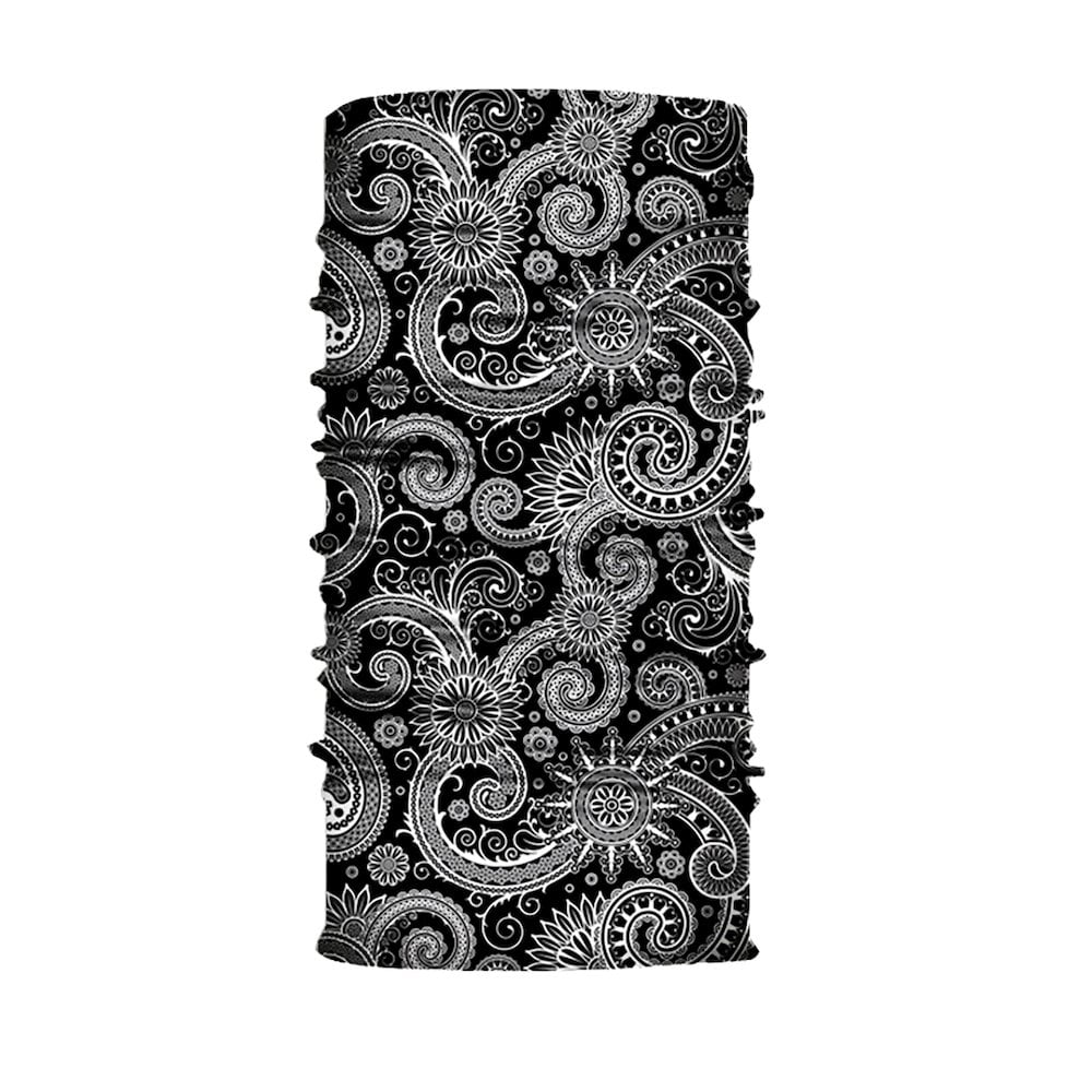 Trader Bos TB1060120 Paisley Face Guard Balaclava - Face Mask Neck Gaiter UV Protector Motorcycle Ski Scarf for Men Womens - Black