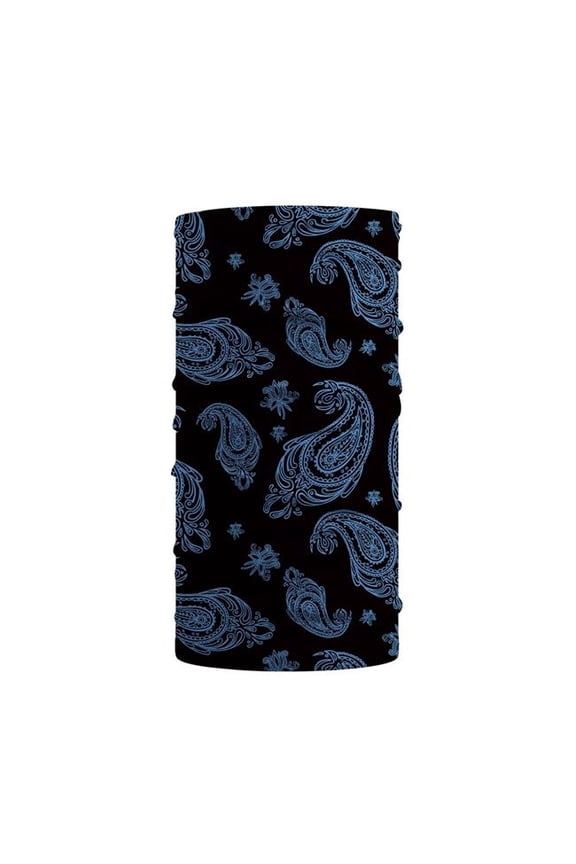 TB1060192 Paisley Face Guard Balaclava - Face Mask Neck Gaiter UV Protector Motorcycle Ski Scarf for Men Womens - Black & Navy