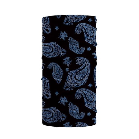 Trader Bos TB1060192 Paisley Face Guard Balaclava - Face Mask Neck Gaiter UV Protector Motorcycle Ski Scarf for Men Womens - Black & Navy